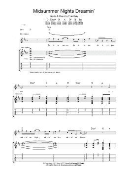 page one of Midsummer Nights Dreamin' (Guitar Tab)