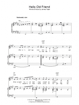 page one of Hello Old Friend (Piano, Vocal & Guitar Chords)
