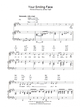 page one of Your Smiling Face (Piano, Vocal & Guitar Chords)