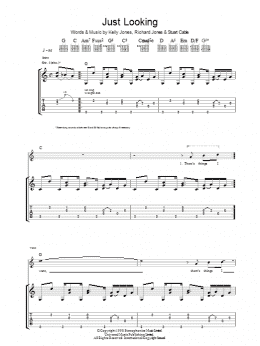 page one of Just Looking (Guitar Tab)