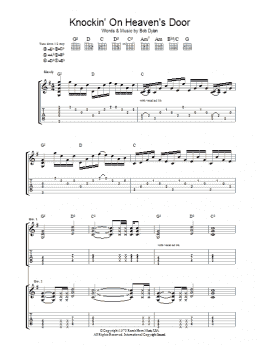 page one of Knockin' On Heaven's Door (Guitar Tab)