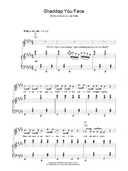 page one of Shaddap You Face (Piano, Vocal & Guitar Chords)