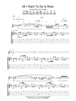 page one of All I Want To Do Is Rock (Guitar Tab)