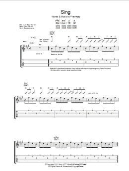 page one of Sing (Guitar Tab)