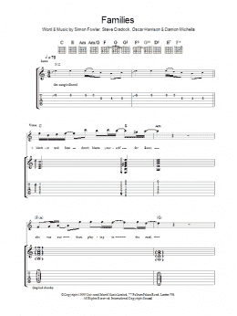 page one of Families (Guitar Tab)