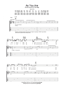 page one of As You Are (Guitar Tab)