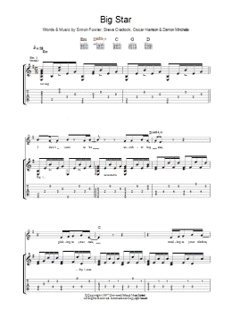 page one of Big Star (Guitar Tab)