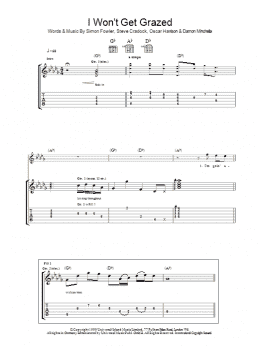 page one of I Won't Get Grazed (Guitar Tab)