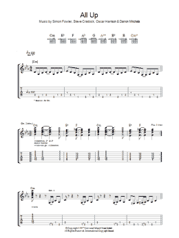 page one of All Up (Guitar Tab)