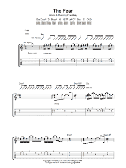 page one of The Fear (Guitar Tab)