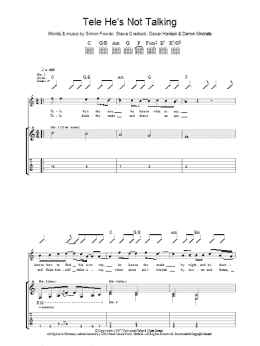 page one of Tele He's Not Talking (Guitar Tab)