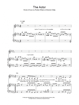 page one of The Actor (Piano, Vocal & Guitar Chords)