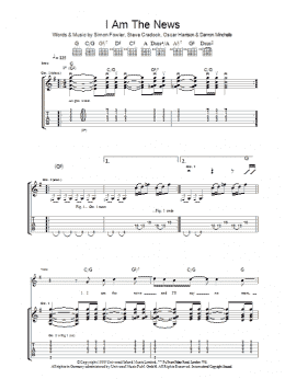 page one of I Am The News (Guitar Tab)