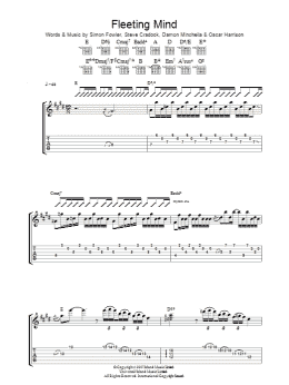 page one of Fleeting Mind (Guitar Tab)