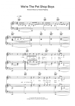 page one of We're The Pet Shop Boys (Piano, Vocal & Guitar Chords)