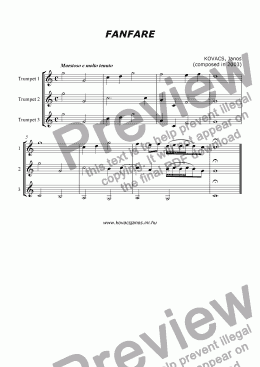 page one of Fanfare No.1 for Trumpets