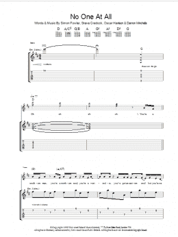 page one of No One At All (Guitar Tab)
