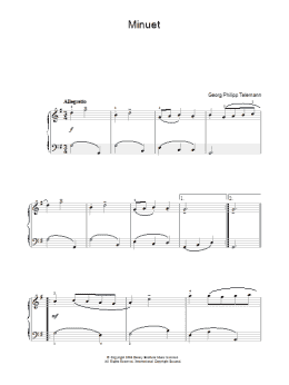 page one of Minuet (Piano, Vocal & Guitar Chords)