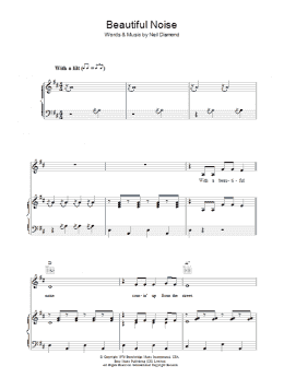 page one of Beautiful Noise (Piano, Vocal & Guitar Chords)