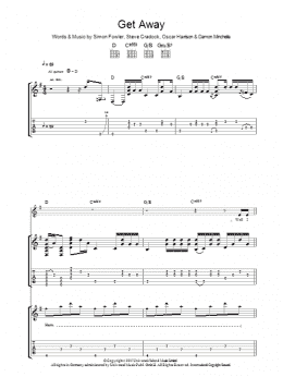 page one of Get Away (Guitar Tab)