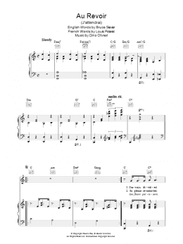 page one of Au Revoir (Piano, Vocal & Guitar Chords)