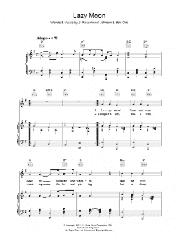 page one of Lazy Moon (Piano, Vocal & Guitar Chords)