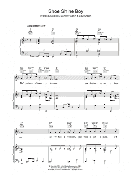page one of Shoe Shine Boy (Piano, Vocal & Guitar Chords)
