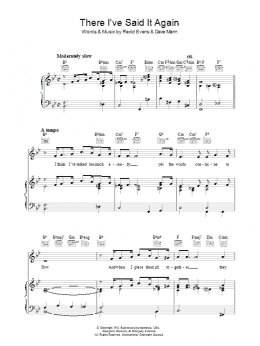 page one of There I've Said It Again (Piano, Vocal & Guitar Chords)