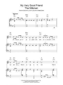 page one of My Very Good Friend The Milkman (Piano, Vocal & Guitar Chords)