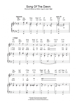 page one of Song Of The Dawn (Piano, Vocal & Guitar Chords)