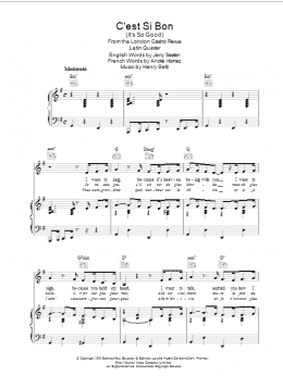 page one of C'est Si Bon (Piano, Vocal & Guitar Chords)