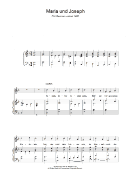 page one of Maria Und Joseph (Piano, Vocal & Guitar Chords)
