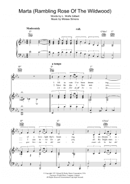 page one of Marta (Rambling Rose Of The Wildwood) (Piano, Vocal & Guitar Chords)