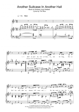 page one of Another Suitcase In Another Hall (from Evita) (Piano & Vocal)