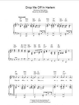 page one of Drop Me Off In Harlem (Piano, Vocal & Guitar Chords)