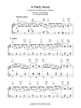 page one of In Party Mood (theme from Housewives' Choice) (Piano Solo)