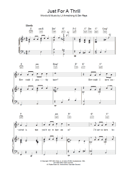 page one of Just For A Thrill (Piano, Vocal & Guitar Chords)