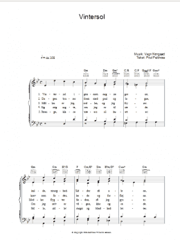 page one of Vintersol (Piano, Vocal & Guitar Chords)
