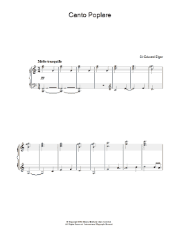 page one of Canto Popolare (from In The South, Op.50) (Piano, Vocal & Guitar Chords)