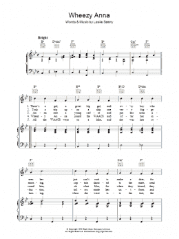 page one of Wheezy Anna (Piano, Vocal & Guitar Chords)