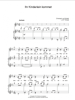 page one of Ihr Kinderlein Kommet (Piano, Vocal & Guitar Chords)