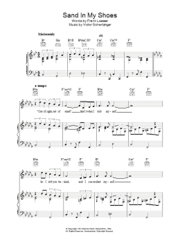 page one of Sand In My Shoes (Piano, Vocal & Guitar Chords)