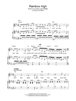 page one of Rainbow High (Piano, Vocal & Guitar Chords)