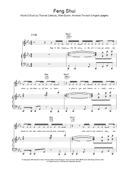 page one of Feng Shui (Piano, Vocal & Guitar Chords)