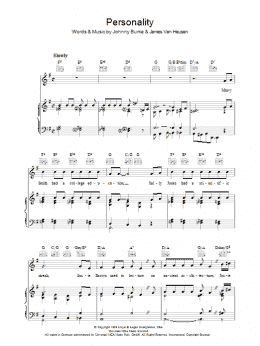 page one of Personality (Piano, Vocal & Guitar Chords)