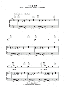 page one of Hot Stuff (Piano, Vocal & Guitar Chords)