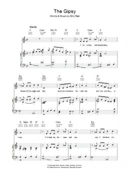 page one of The Gipsy (Piano, Vocal & Guitar Chords)