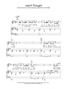 page one of Just A Thought (Piano, Vocal & Guitar Chords)