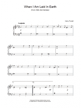 page one of When I Am Laid In Earth (from Dido And Aeneas) (Piano, Vocal & Guitar Chords)