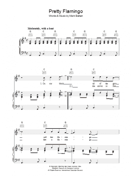page one of Pretty Flamingo (Piano, Vocal & Guitar Chords)